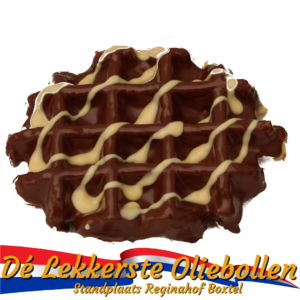 Gesuikerde Wafel met Chocotopping Wittechocolade