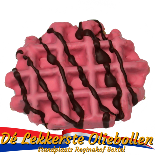 Wafel Roze Topping met Melkchocolade