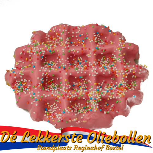 Gesuikerde Wafel met Roze Topping